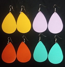 2 inch teardrop earrings to match any outfit. $2.00each 2pr 4 $3.00